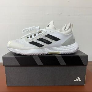 Adidas adizero Ubersonic 4.1 M Men's White and Black Tennis Shoes | Size 8